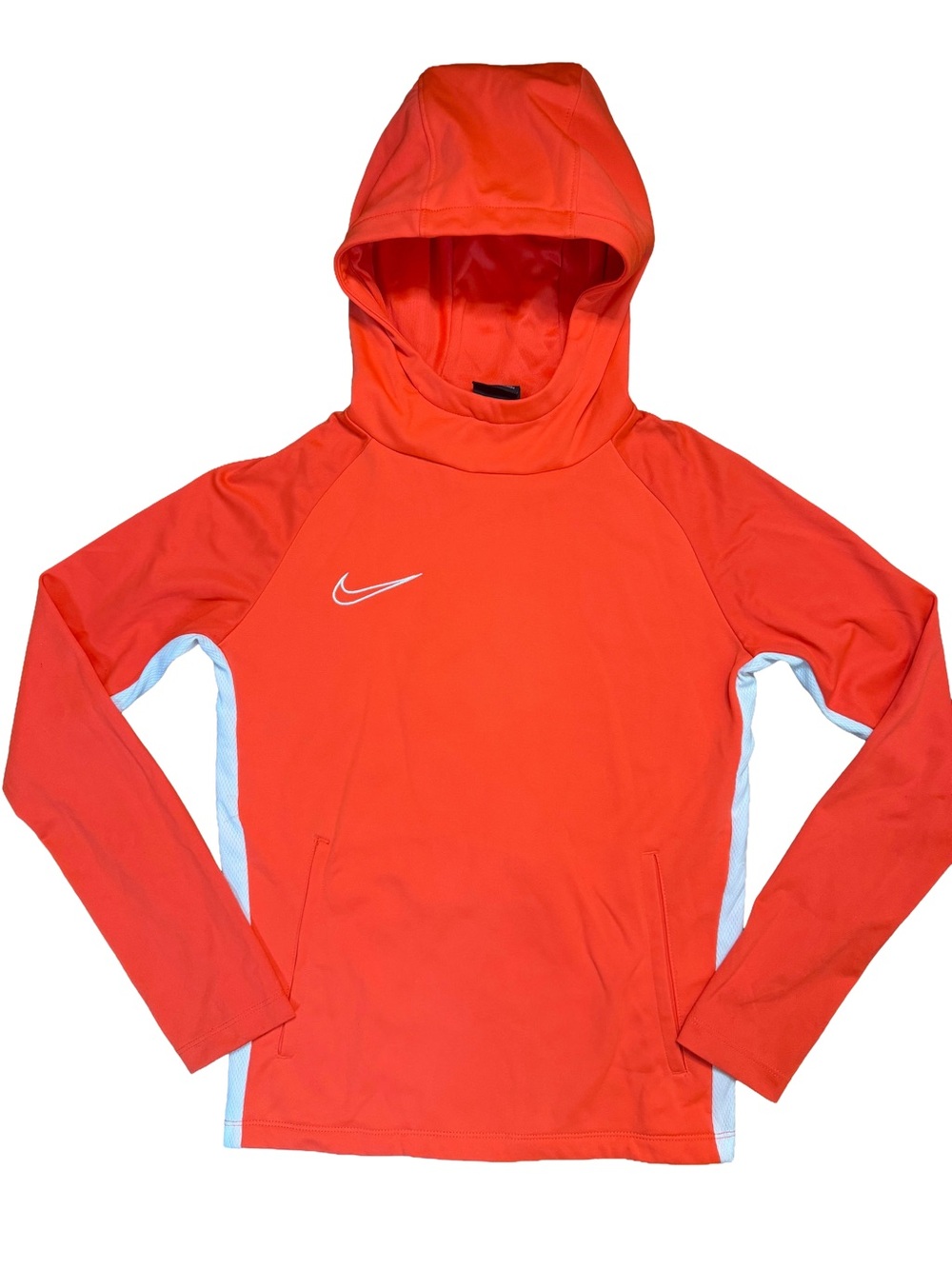 Nike Kids Dri-Fit Crimson Red Hooded Pullover Thumb Slot sz. S